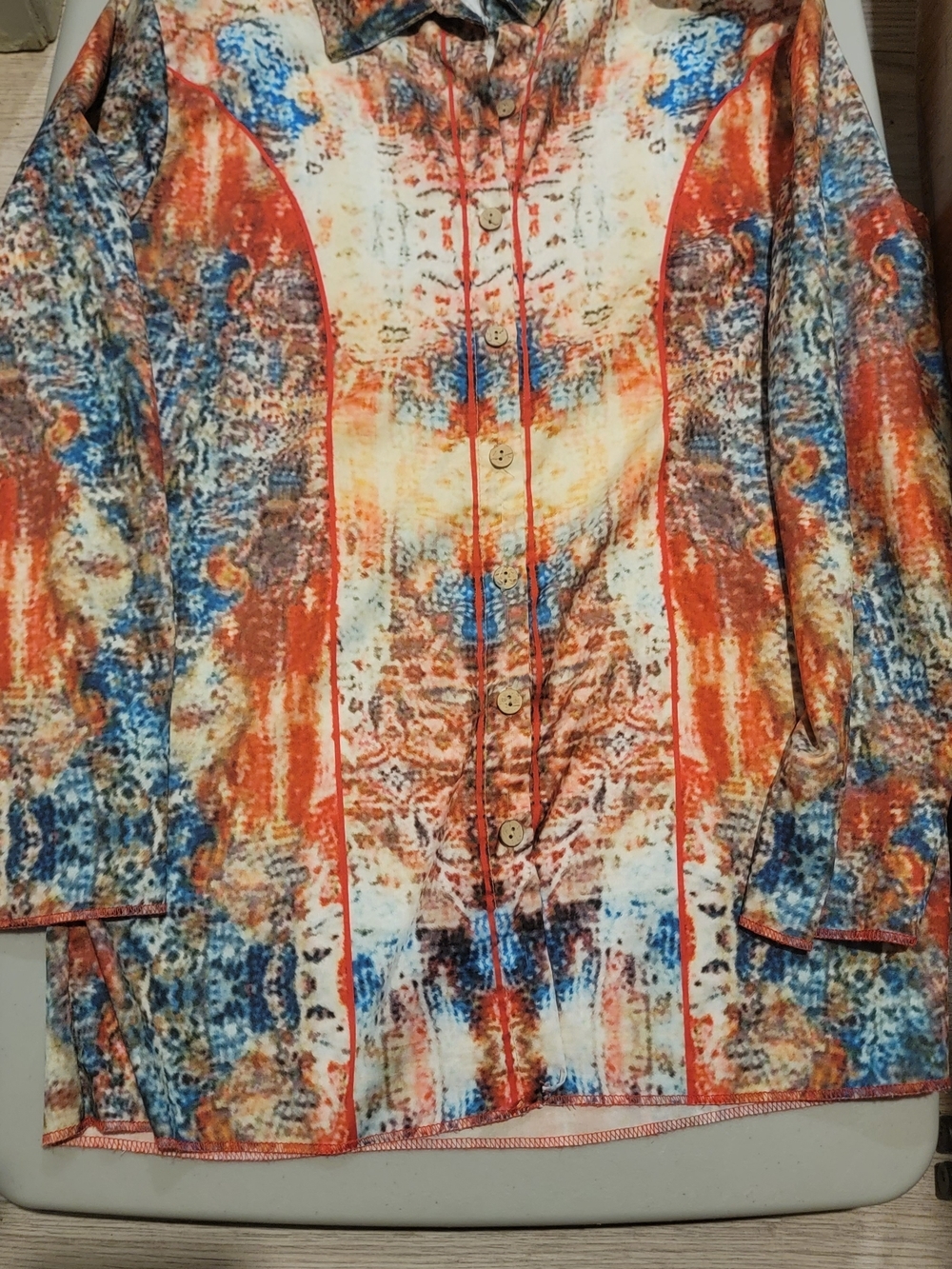 ⭐️ Abstract Print Button-Up Blouse